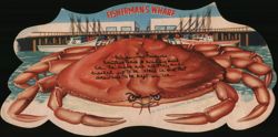 Fisherman's Wharf Crab, San Francisco Large Format Postcard