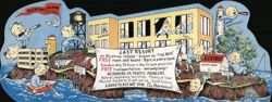 Alcatraz Island 'The Rock' Last Resort Humorous Cartoon Large Format Postcard