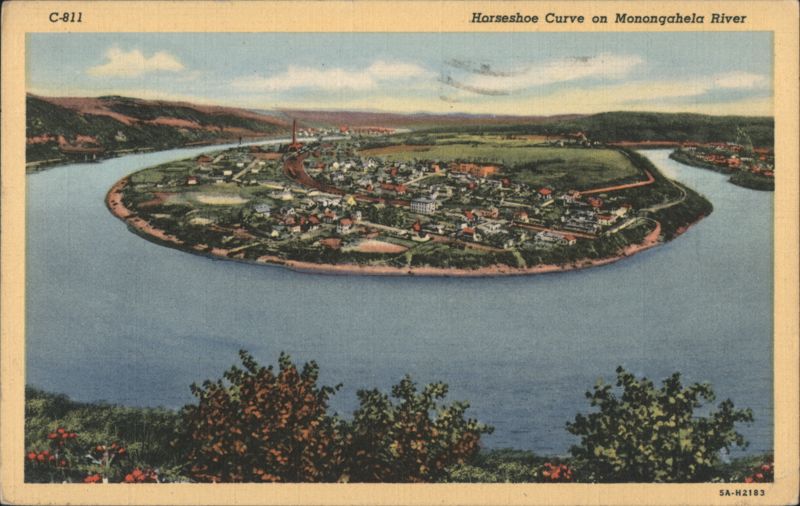 Horseshoe Curve on Monongahela River, Brownsville PA Pennsylvania