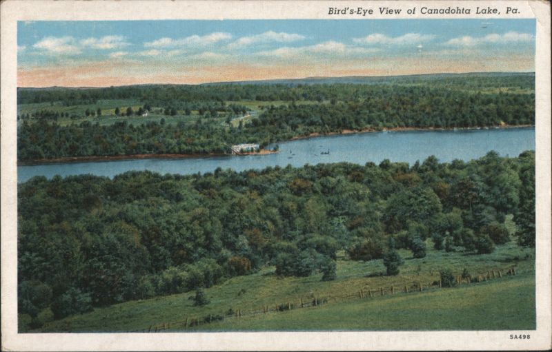 Bird's-Eye View of Canadohta Lake, PA Union City Pennsylvania
