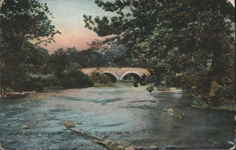 Bridge Across Saucon Creek, Road to Hellertown, PA Pennsylvania