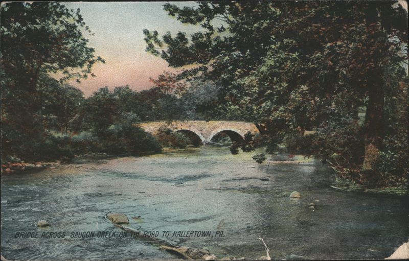 Bridge Across Saucon Creek on the Road to Hallertown Hellertown Pennsylvania