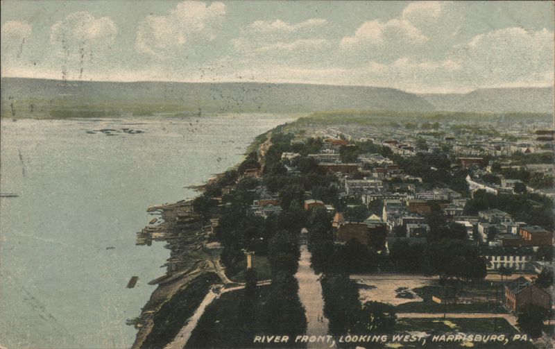 River Front, Looking West, Harrisburg Pennsylvania