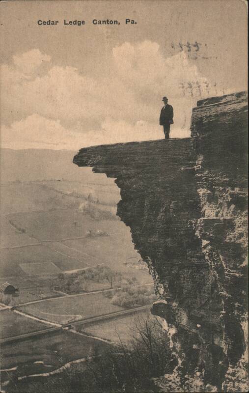 Man on Cedar Ledge, Canton, PA Pennsylvania