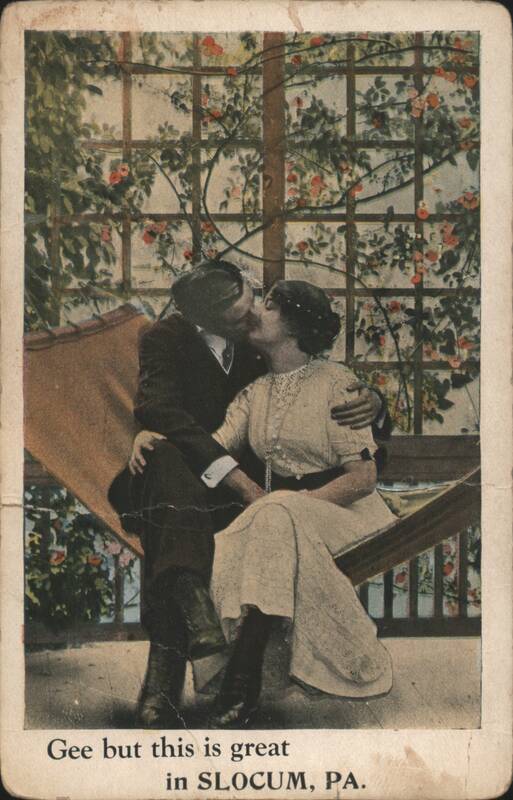 Couple Kissing in Hammock, Slocum, PA Pennsylvania