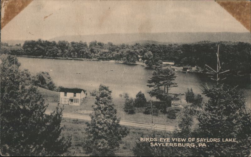 Birds Eye View of Saylors Lake Saylorsburg Pennsylvania