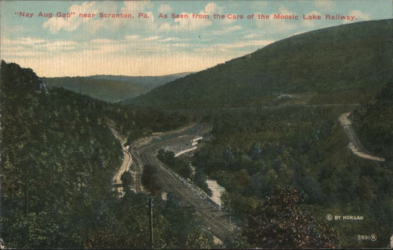Nay Aug Gap, Scranton, PA, from Moosic Lake Railway Cars Pennsylvania