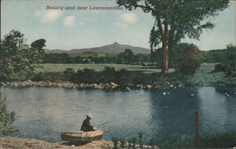 Beauty spot near Lawrenceville, PA, Man Fishing Pennsylvania