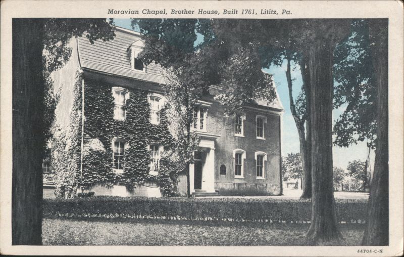 Moravian Chapel, Brother House, Built 1761, Lititz, PA Pennsylvania