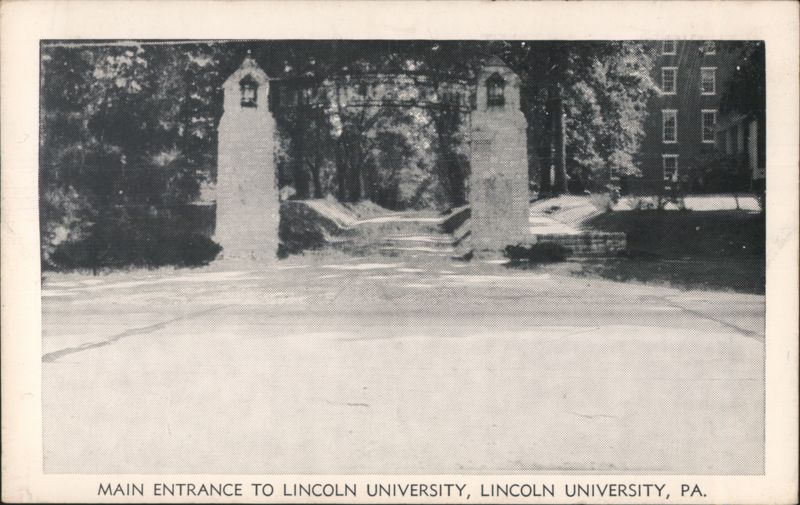 Main Entrance to Lincoln University, Lincoln University, PA