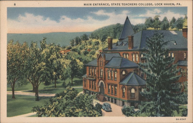 Main Entrance, State Teachers College Lock Haven Pennsylvania