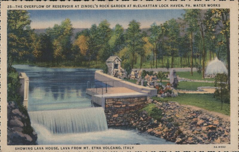 Overflow of Reservoir at Zindel's Rock Garden, McElhattan Lock Haven Pennsylvania
