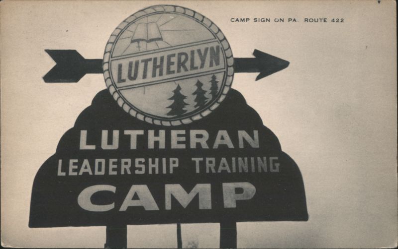 Lutheran Leadership Training Camp Sign, Lutherlyn, PA