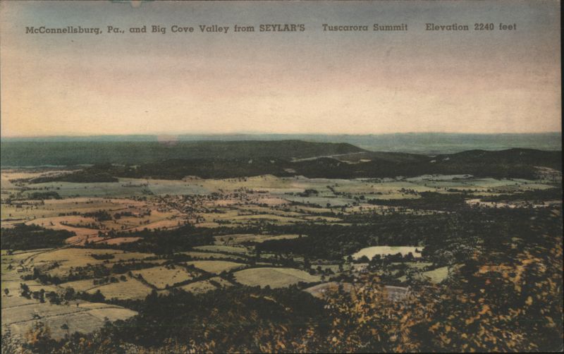 McConnellsburg, PA, Big Cove Valley from Seylar's Tuscarora Summit Pennsylvania