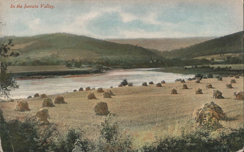 Juniata Valley near McVeytown, Haystacks by River
