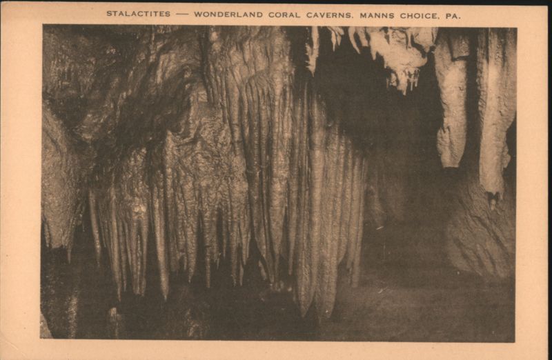 Stalactites - Wonderland Coral Caverns Manns Choice Pennsylvania