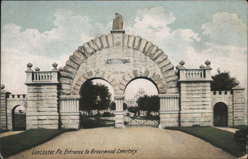 Greenwood Cemetery Entrance, Lancaster, PA Pennsylvania