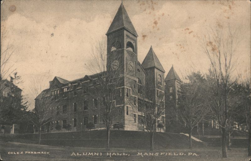 Alumni Hall with Clock Tower, Mansfield, PA