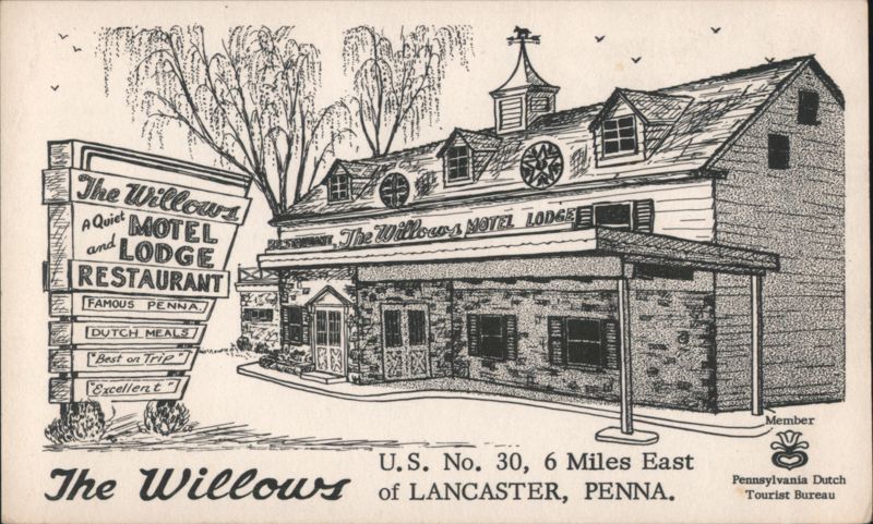 The Willows Motel Lodge Restaurant, Pennsylvania Dutch
