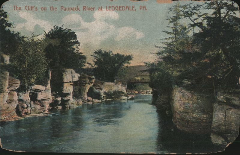 The Cliffs on the Paupack River Ledgedale Pennsylvania