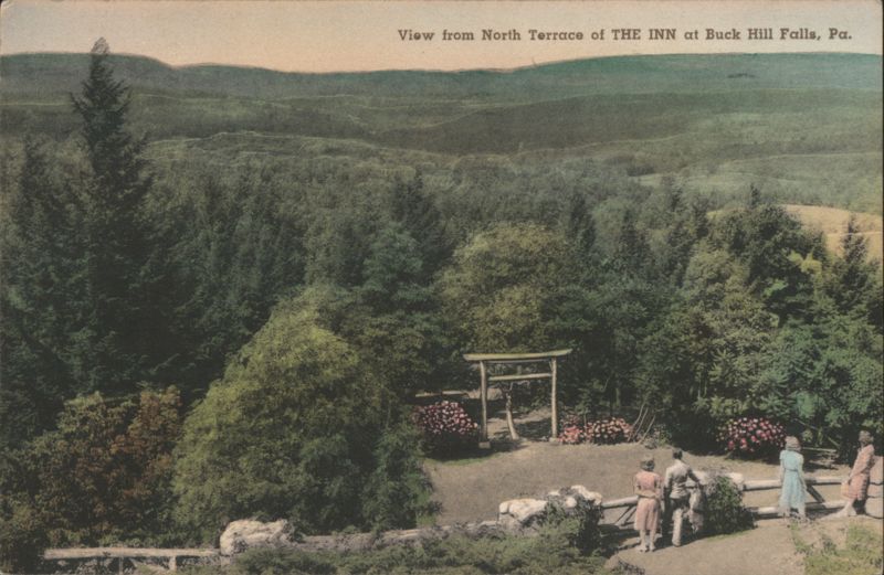 View from North Terrace of THE INN at Buck Hill Falls, Pa. Pennsylvania