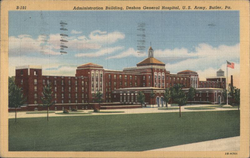 Administration Building, Deshon General Hospital, U.S. Army Butler Pennsylvania