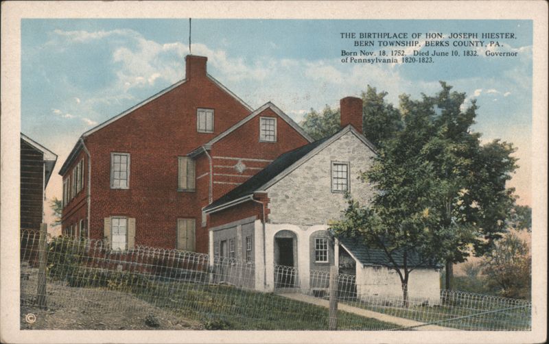 Birthplace of Hon. Joseph Hiester, Bern Township, PA Reading Pennsylvania