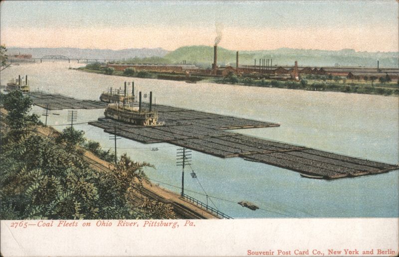 Coal Fleets on Ohio River, Pittsburgh, PA