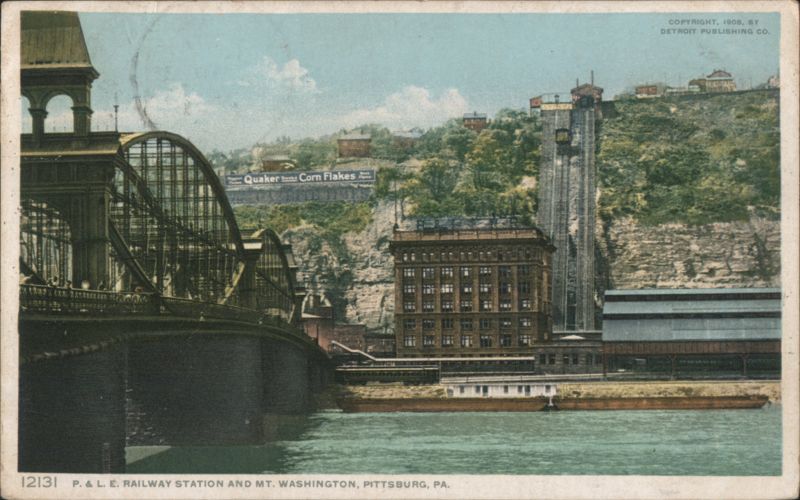 P. & L. E. Railway Station & Mt. Washington, Pittsburg