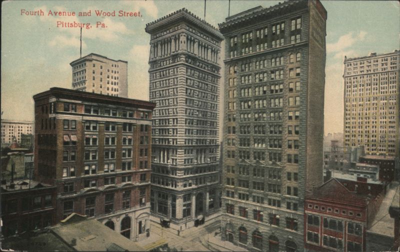 Fourth Avenue and Wood Street, Pittsburg, Pa. Pittsburgh Pennsylvania