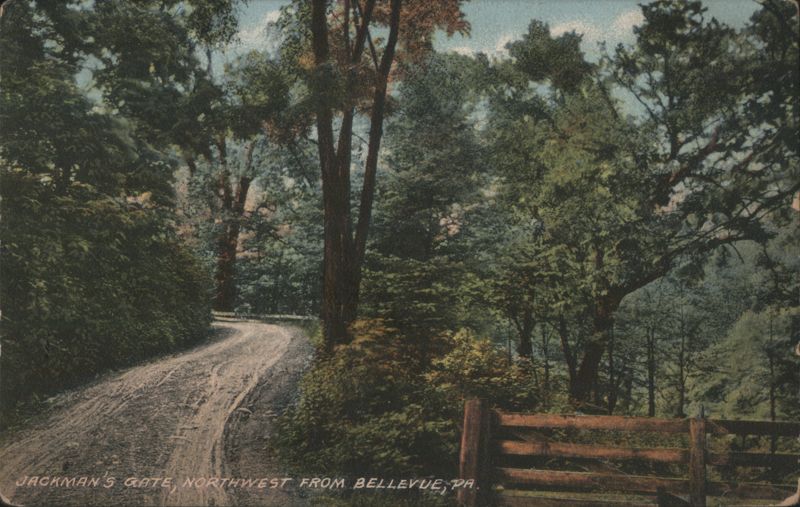 Jackman's Gate, Northwest from Bellevue Pennsylvania
