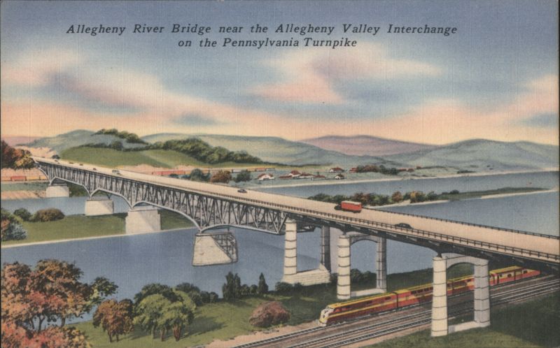 Allegheny River Bridge, Allegheny Valley Interchange, PA Turnpike Pennsylvania