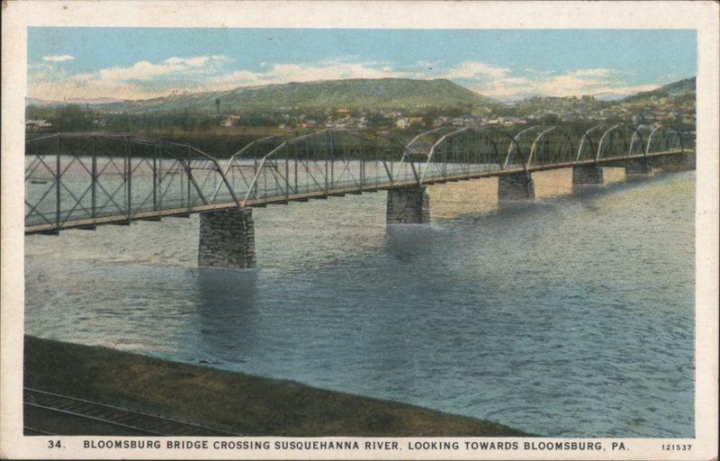 Bloomsburg Bridge Crossing Susquehanna River, PA Pennsylvania