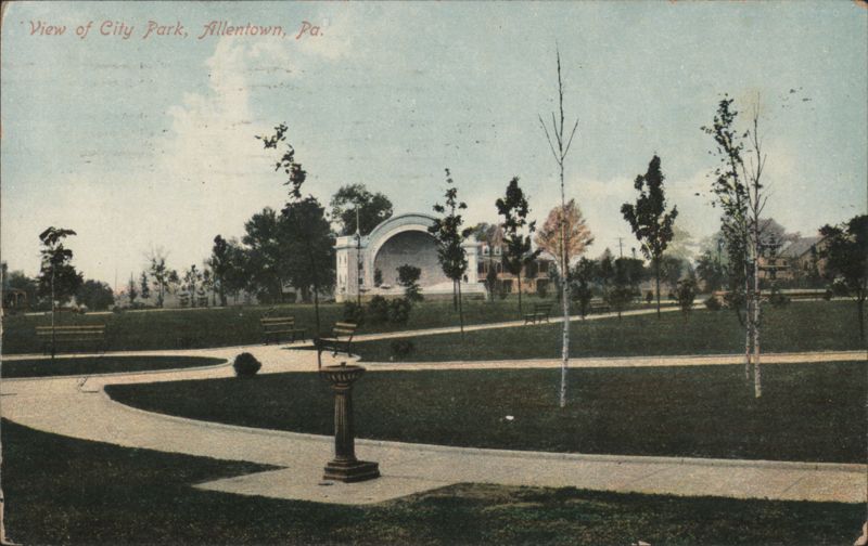City Park Bandstand and Paths Allentown Pennsylvania