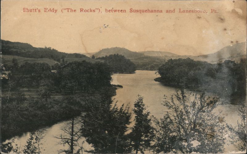 Shutt's Eddy (The Rocks), Susquehanna River Valley Lanesboro Pennsylvania
