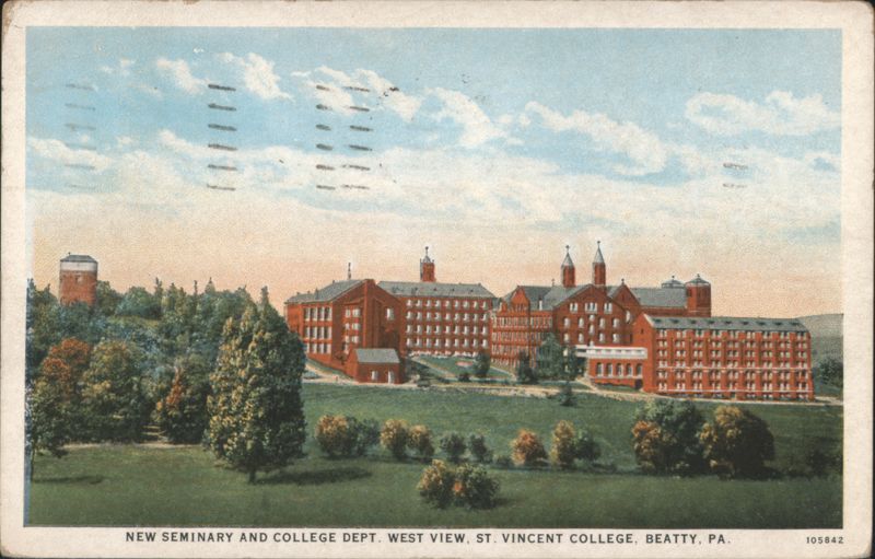 New Seminary and College Dept. West View, St. Vincent College Beatty Pennsylvania