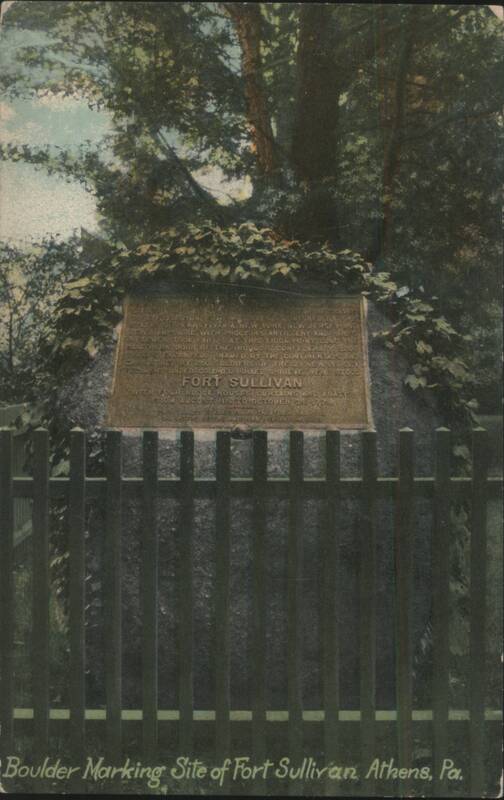 Fort Sullivan Boulder Marker, Athens, PA Pennsylvania