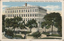 Battle of Hanover Monument & Sheppard and Myers Building Postcard
