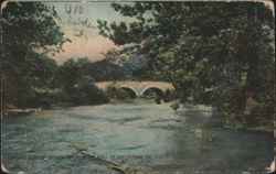 Bridge Across Saucon Creek on Road to Hallertown, PA Postcard