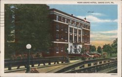 Penn Grove Hotel, Grove City, PA Postcard