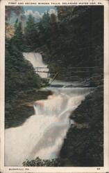 First and Second Winona Falls, Delaware Water Gap, PA Postcard