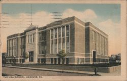 The High School Building Postcard