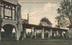 Pergola in Garden at Rose Valley Farm Postcard