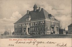 The Model School, West Chester, PA Postcard