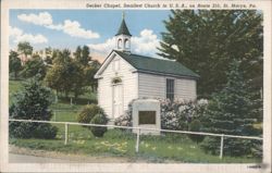 Decker Chapel, Smallest Church in U. S. A. Postcard