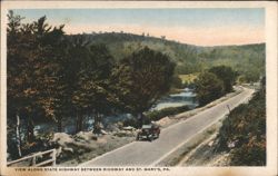 State Highway View Between Ridgway & St. Mary's, PA Postcard