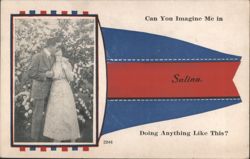 Couple Kissing, Salina: Can You Imagine Me Doing This? Postcard