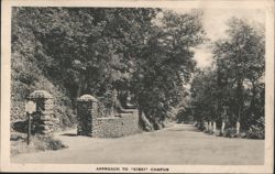 Approach to Kiski Campus, Saltsburg, PA Postcard