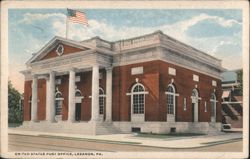 United States Post Office, Lebanon, PA Postcard