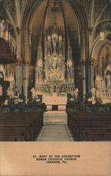 St. Mary of the Assumption Roman Catholic Church Interior Postcard